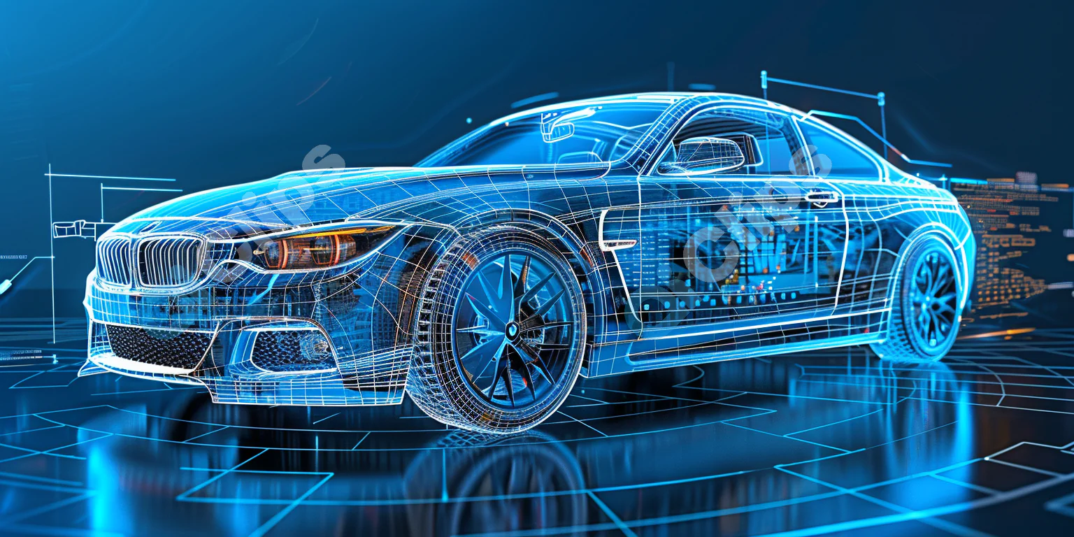 High-Tech Car Blueprint
