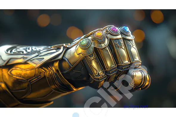 Golden Gauntlet with Gems