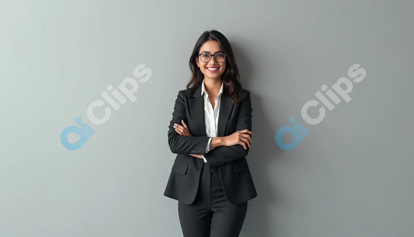 Confident Young Businesswoman in Professional Attire