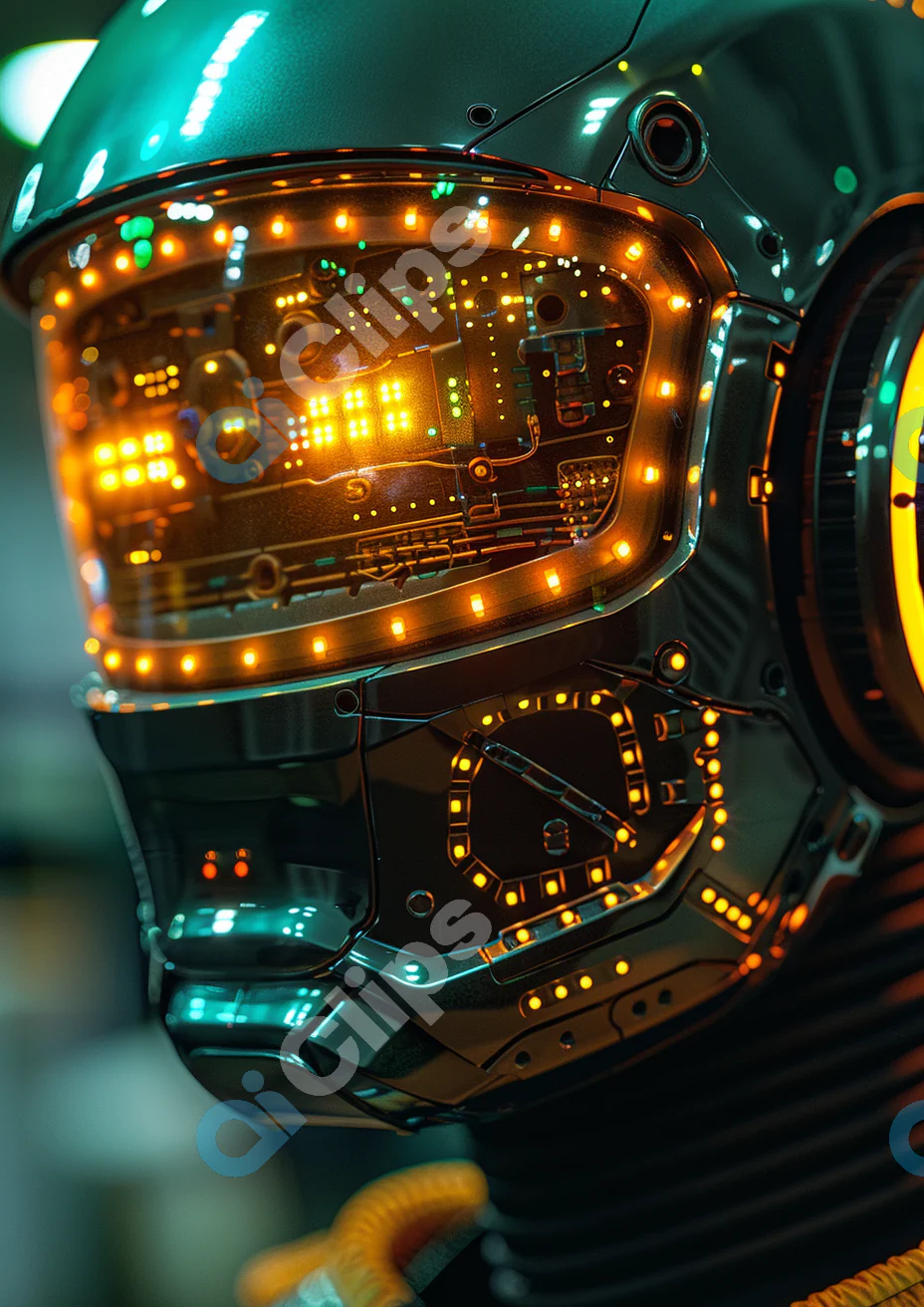 High-Tech Robot Helmet