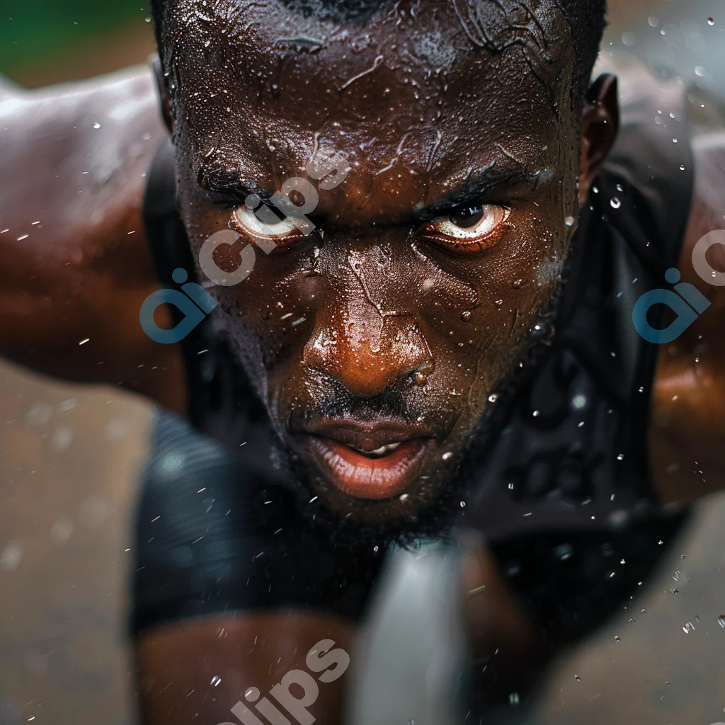 Determined Runner Close-Up