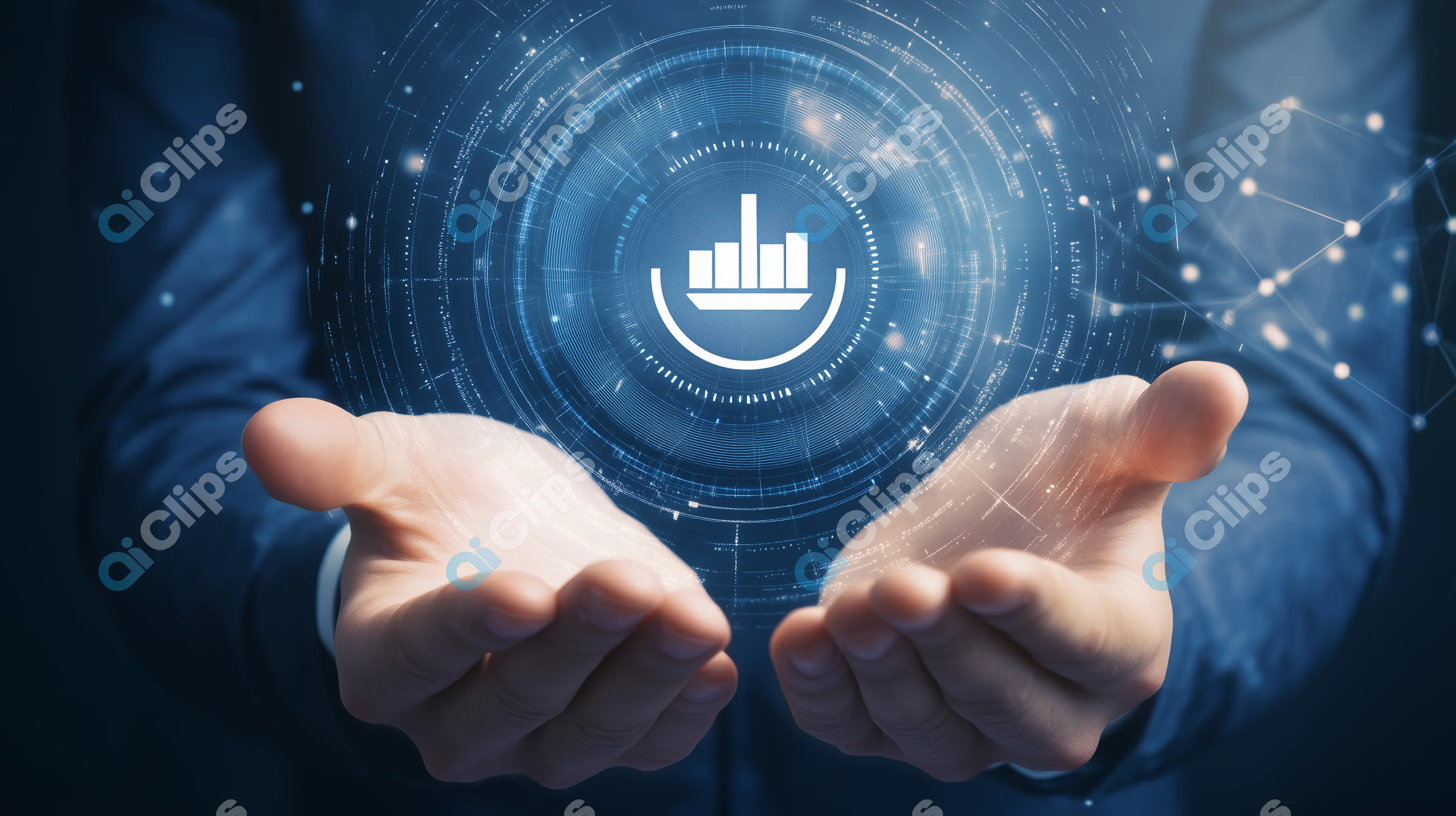 Hands Holding Digital Analytics Icon