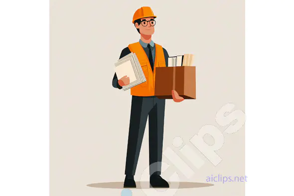Construction Worker with Documents