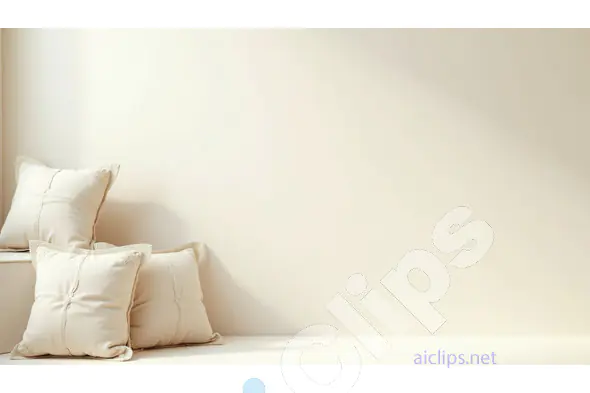Soft Beige Pillows in a Minimalist Setting
