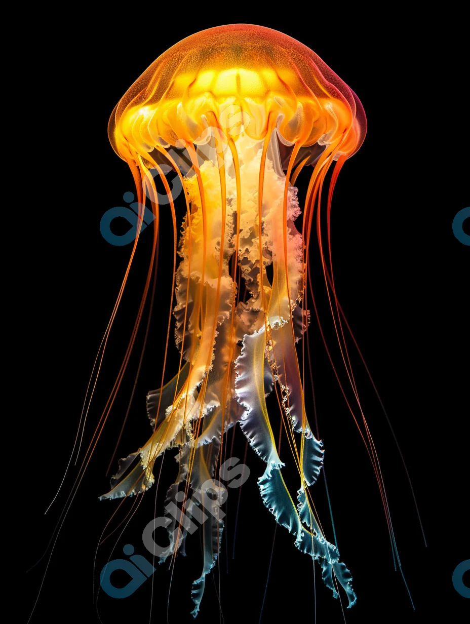 Radiant Orange Jellyfish