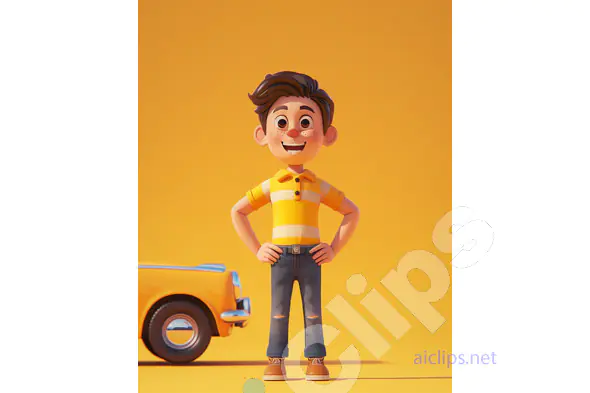 Happy Cartoon Boy