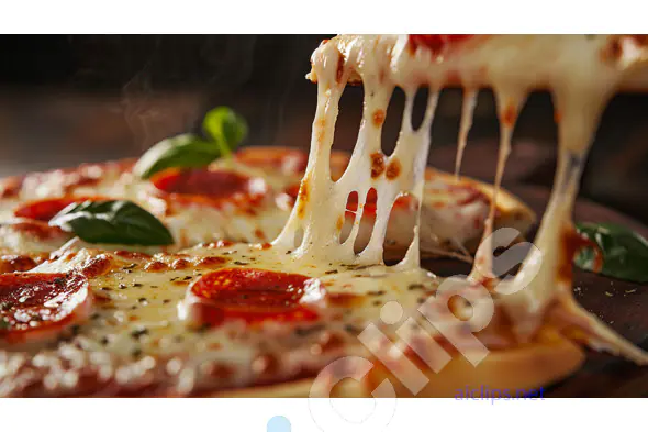 Stretchy Cheese Pepperoni Pizza
