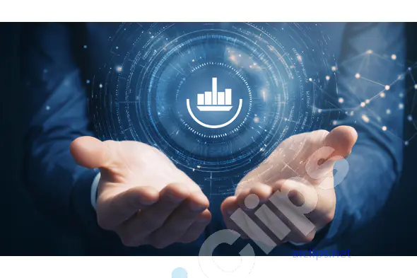 Hands Holding Digital Analytics Icon