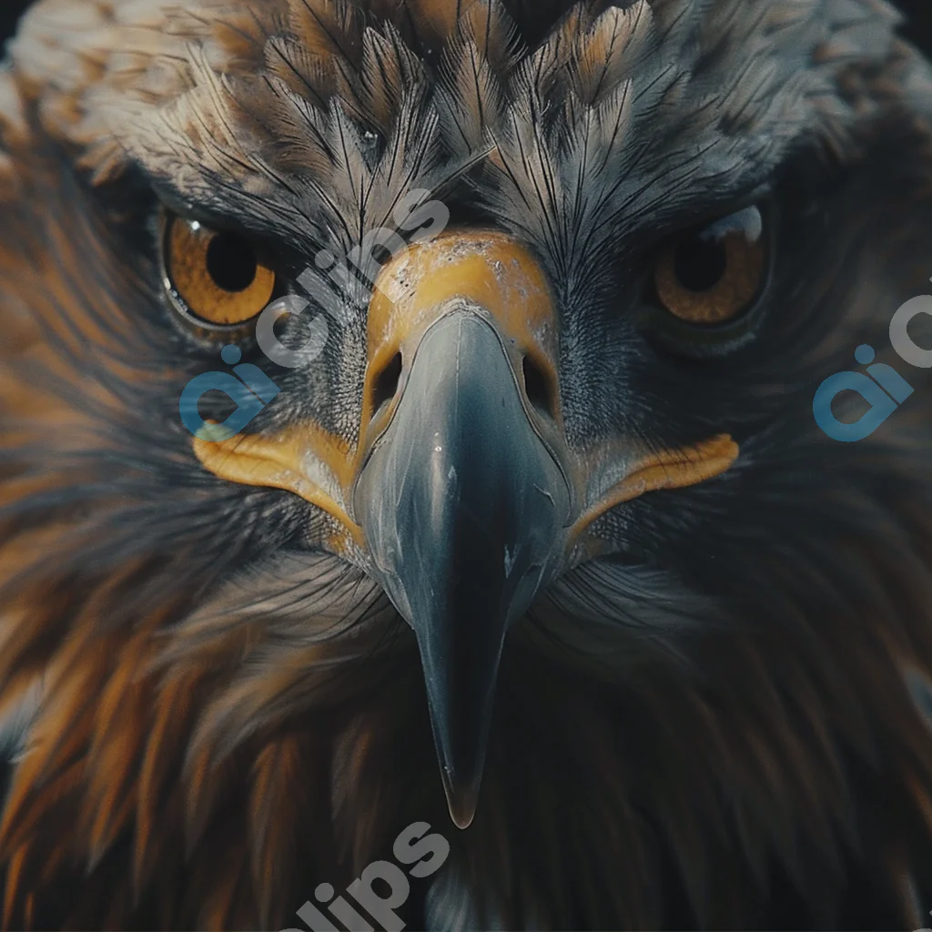 Intense Eagle Close-Up
