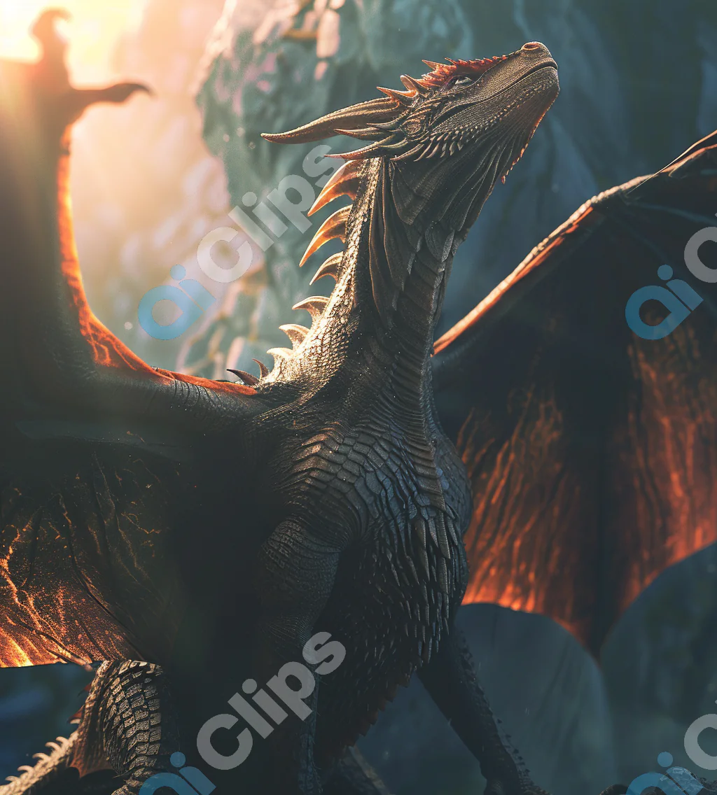 Fierce Dragon in Sunlight