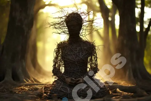 Forest Meditation Man