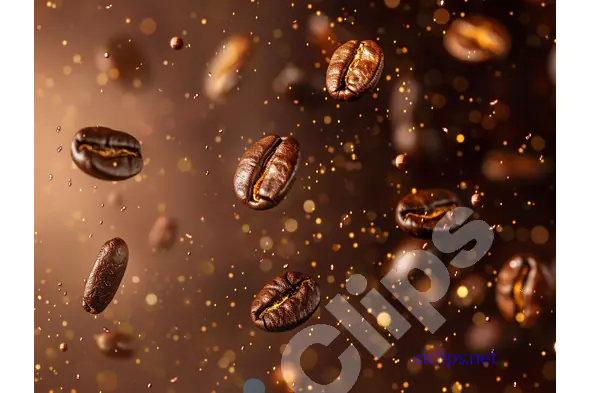 Floating Coffee Beans 1