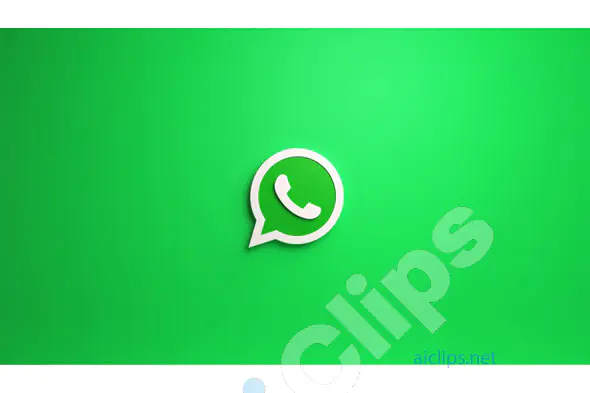 Minimalistic WhatsApp Icon on Bright Green Background