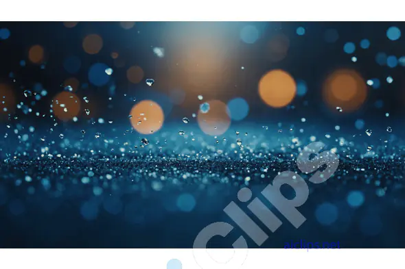 Sparkling Water Droplets with Bokeh Lights