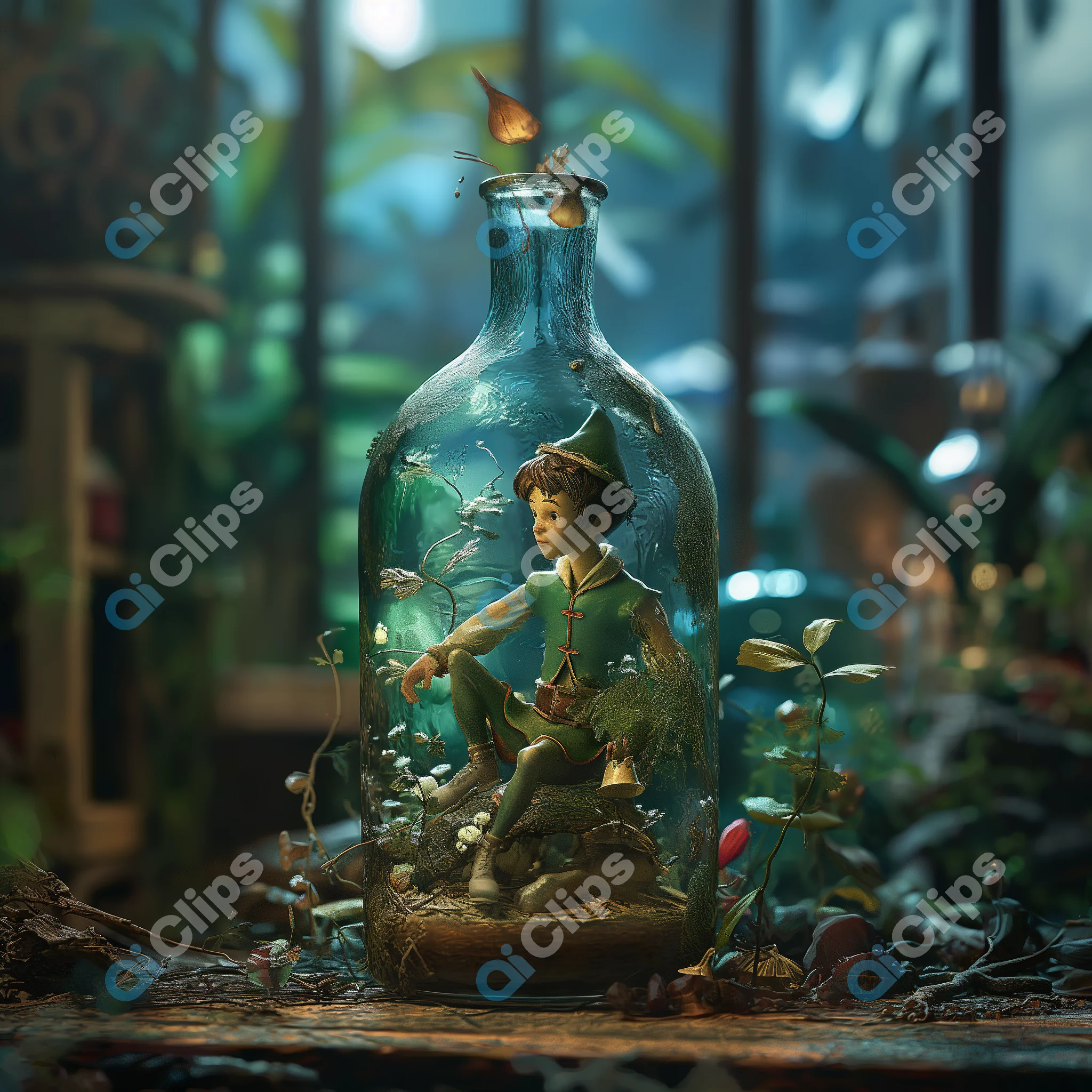 Fairy Tale Boy in Bottle