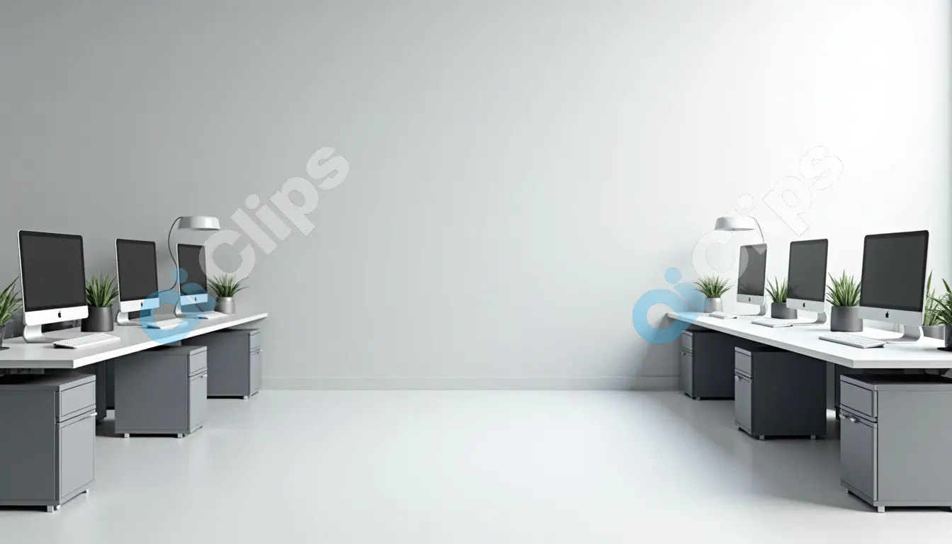 Sleek and Modern Office Setup with Minimalist Design