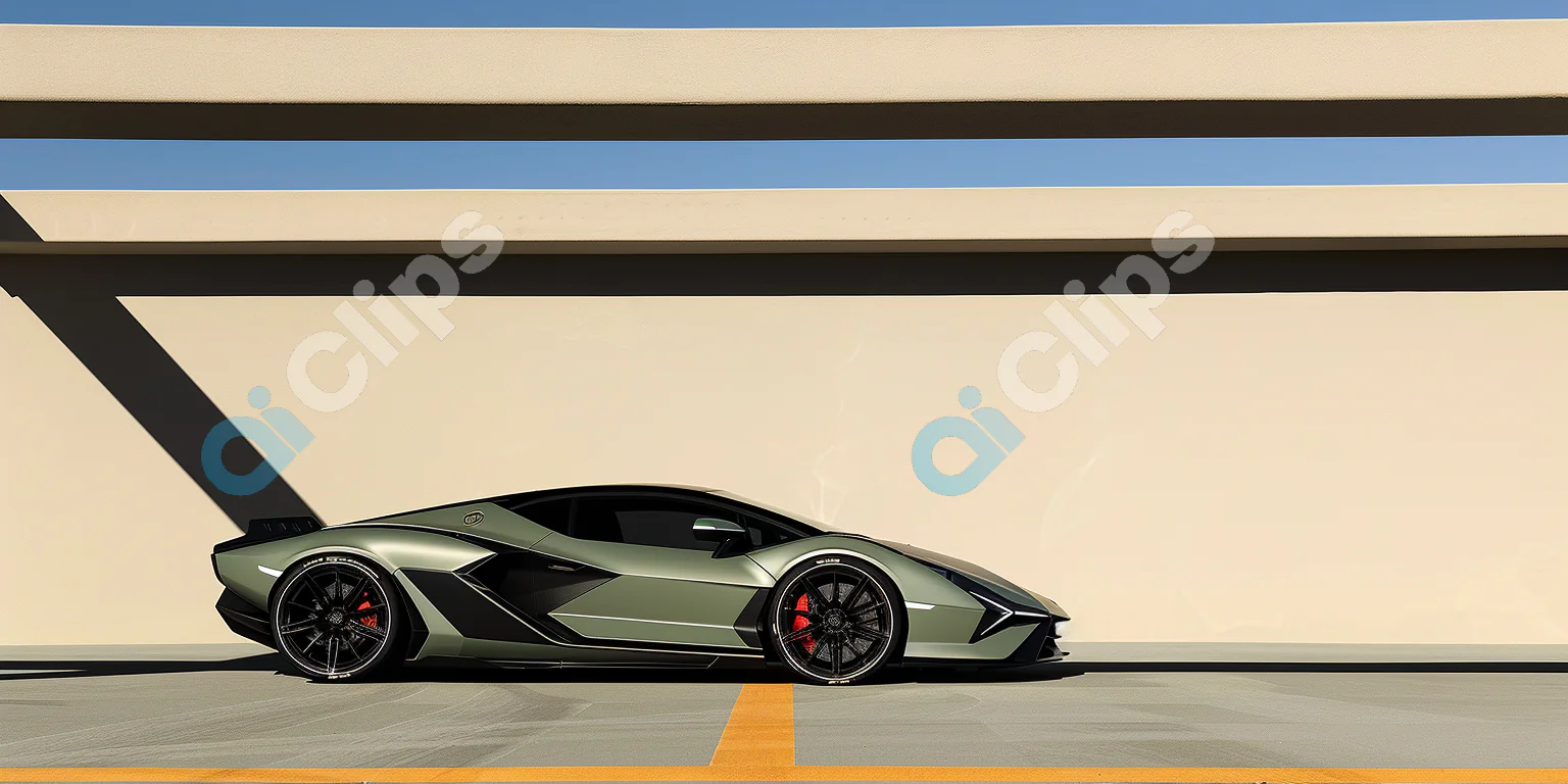 Luxury Sports Car Side View