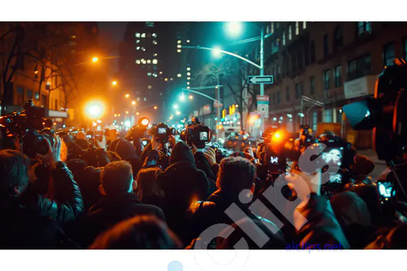 Media Frenzy at Night