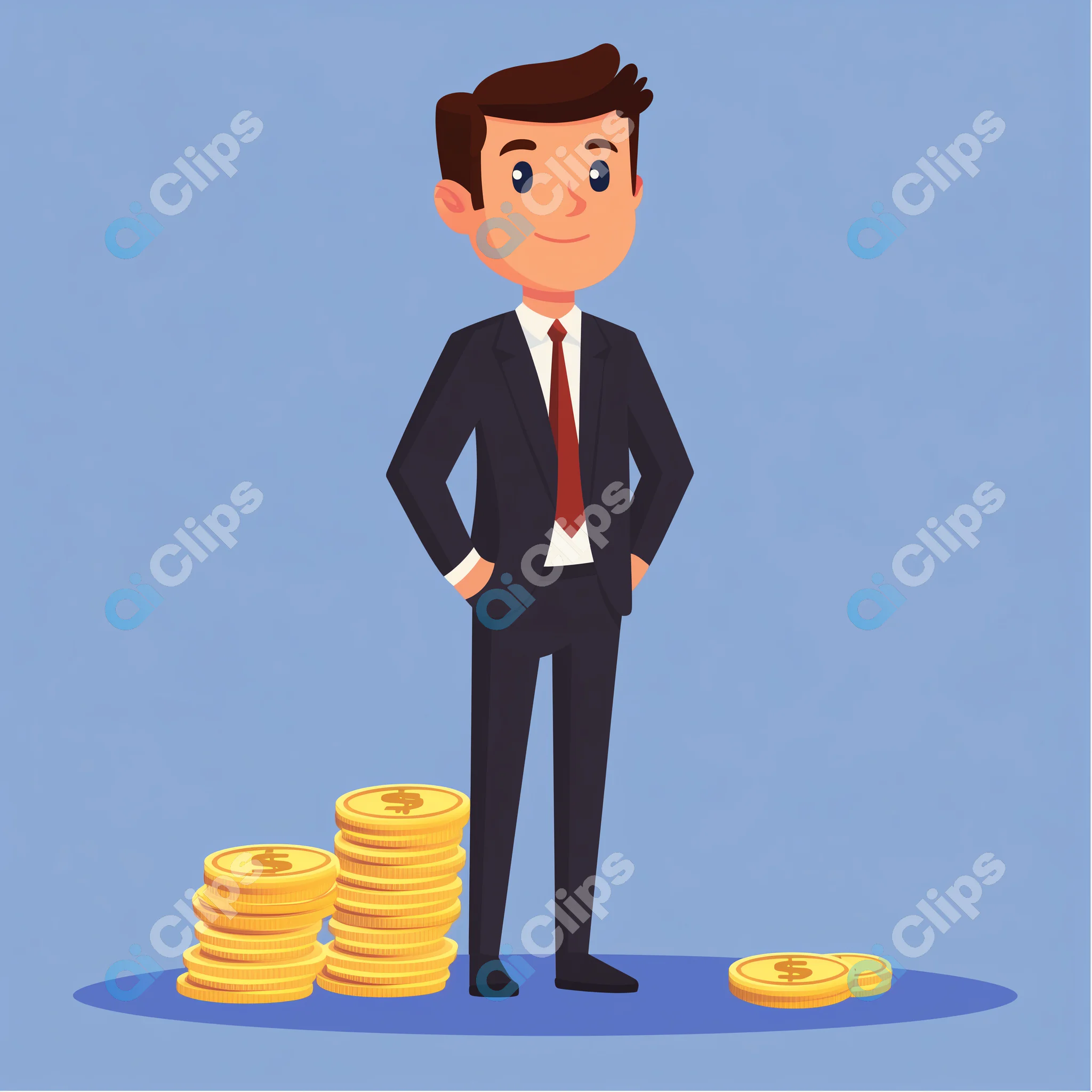 Businessman with Coins