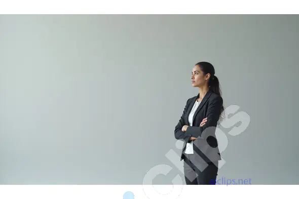 Confident Businesswoman in Corporate Setting