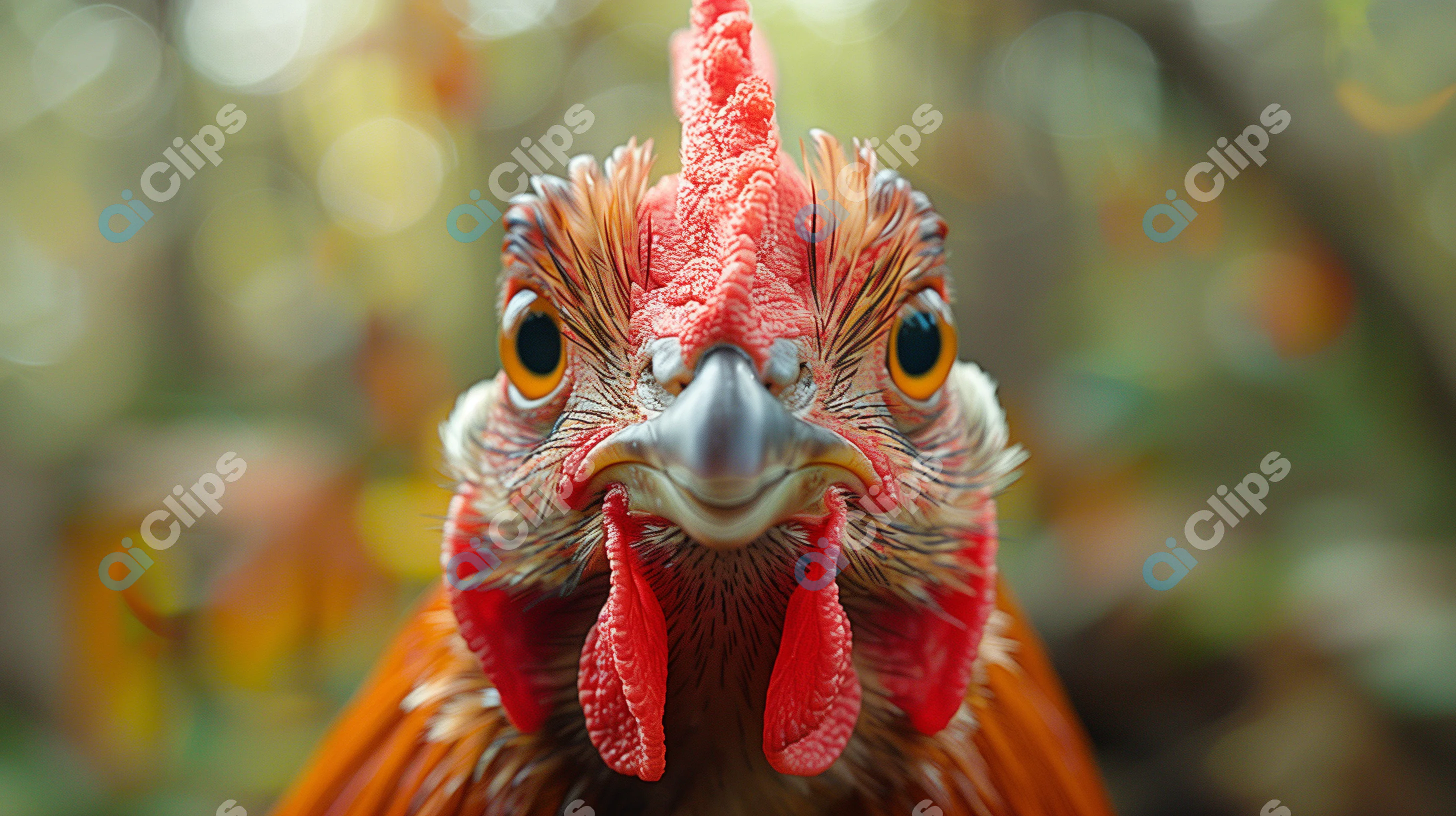 Intense Rooster Cock Close-Up