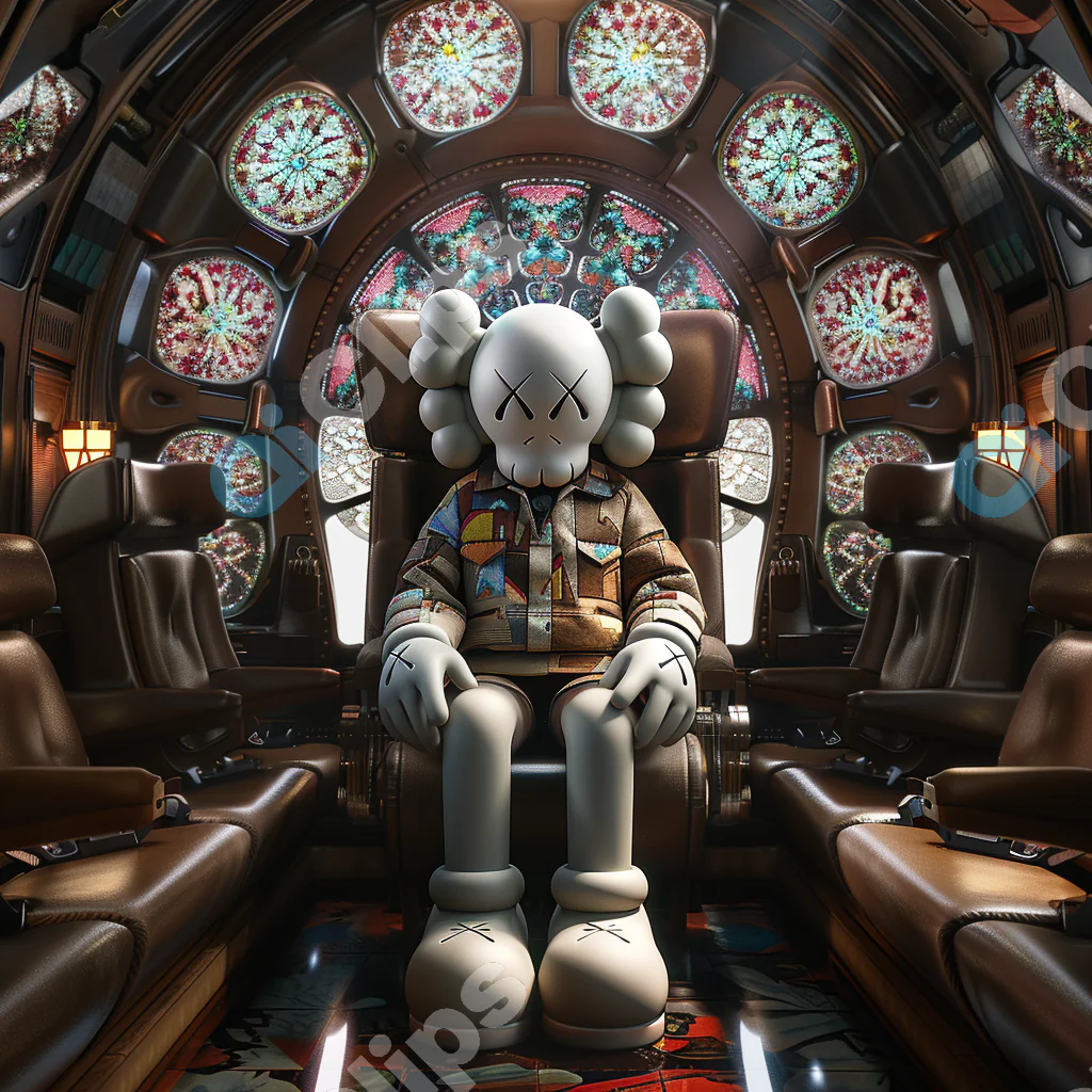 Pensive Robot in Luxurious Train