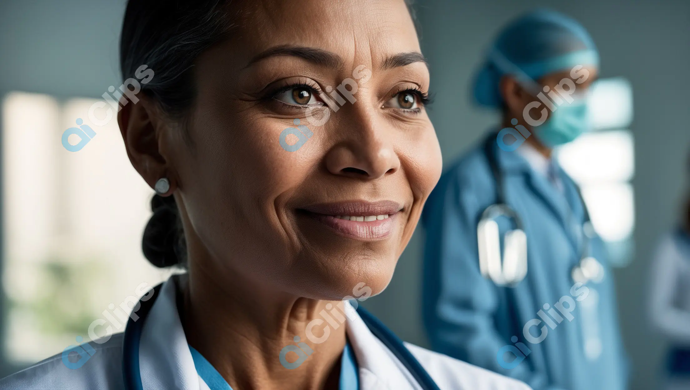 Confident Female Doctor Close-Up
