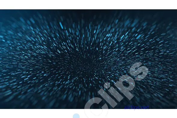 Dynamic Abstract Motion of Blue Particles