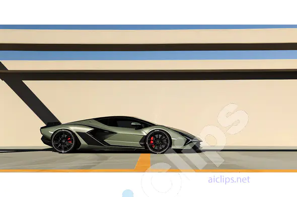Luxury Sports Car Side View