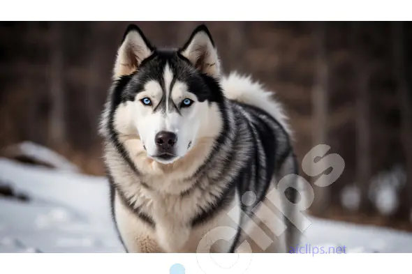 Majestic Husky in Snow