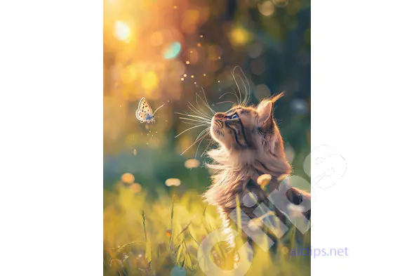 Enchanted Cat and Butterfly