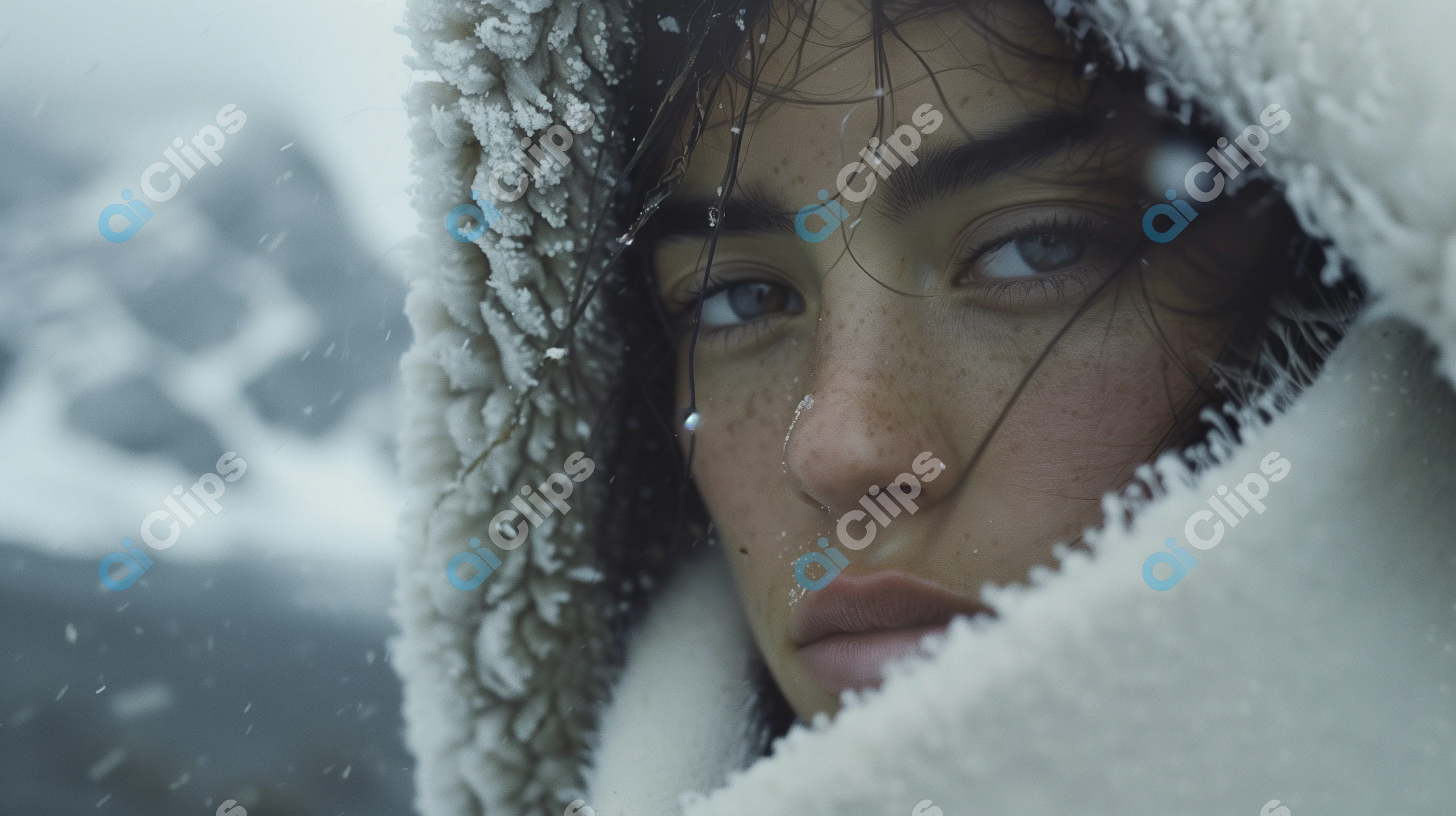 Winter Portrait Close-up