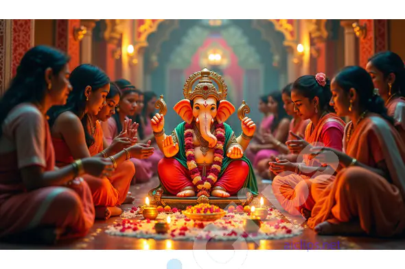 Devotional Ganesh Chaturthi Celebration with Group Worship
