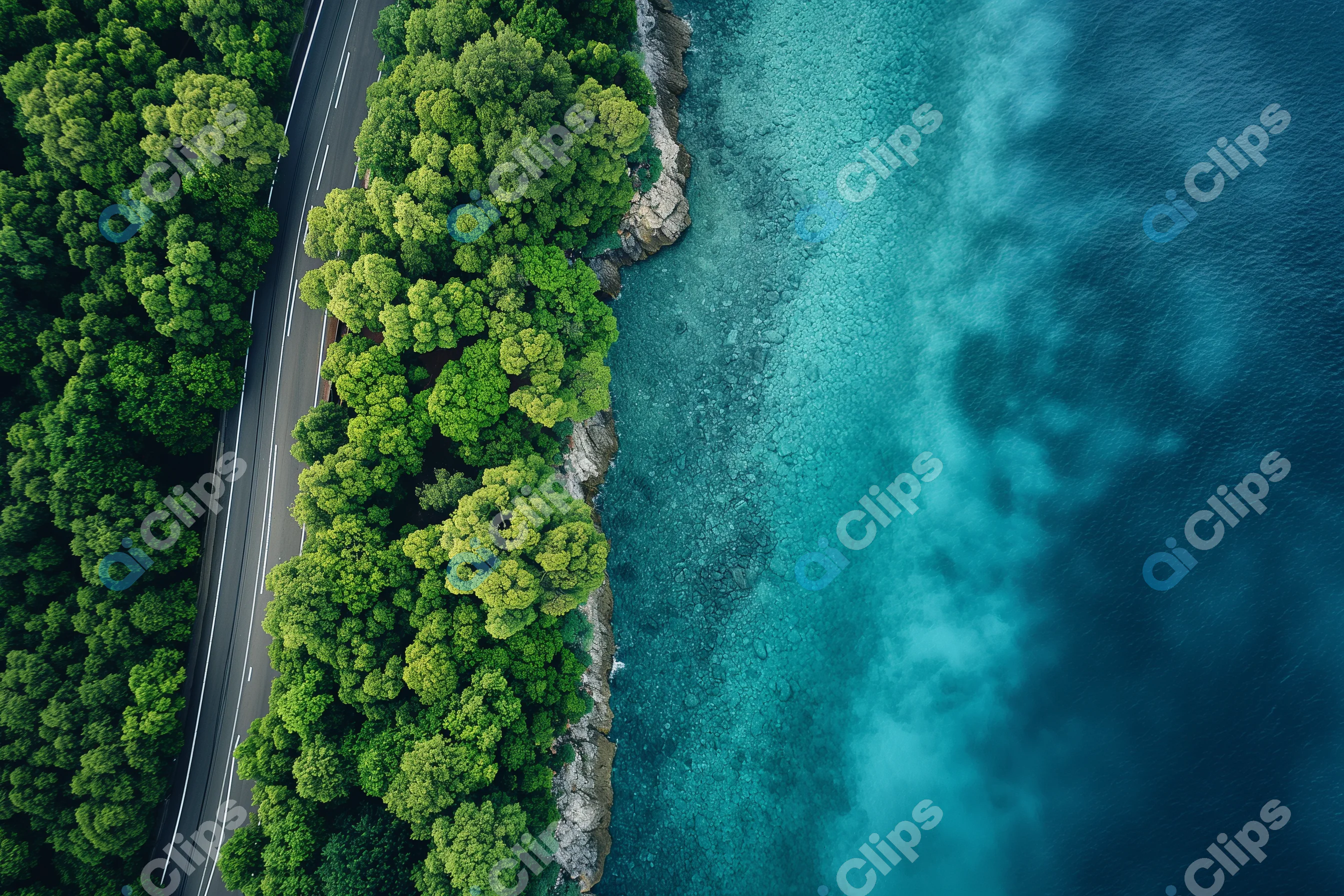 Coastal Forest Aerial View