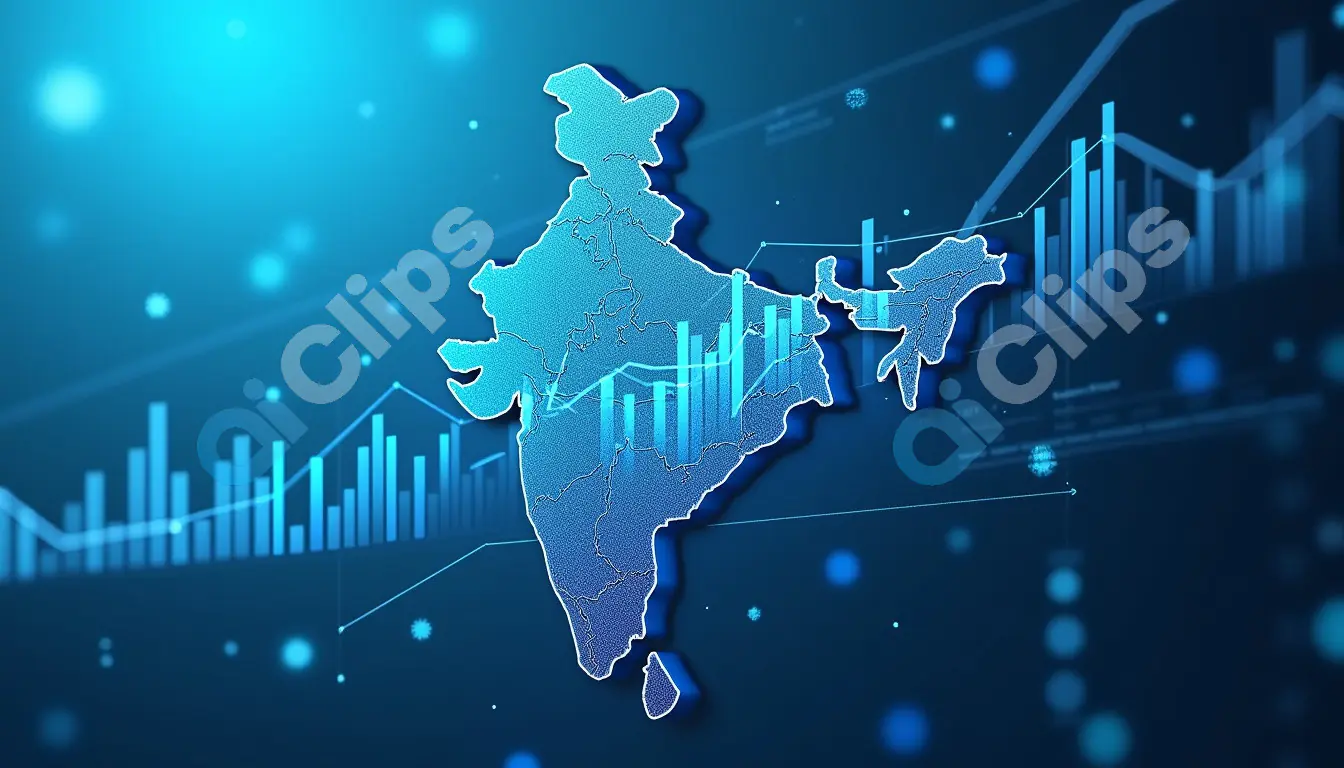 India Economic Growth Map with Financial Charts