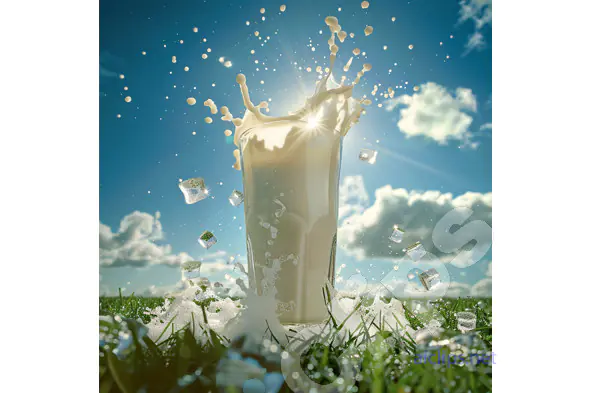 Milk Splash in Nature