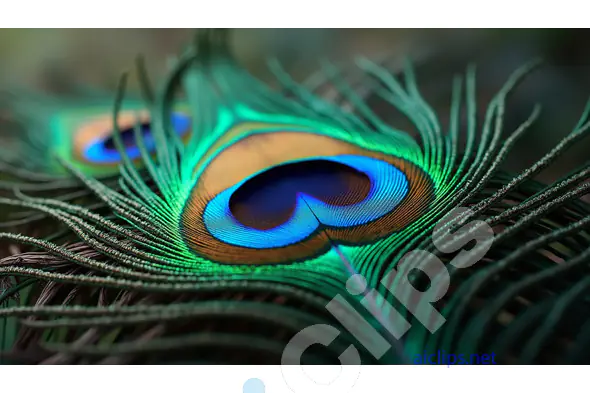 Close-Up of a Vibrant Peacock Feather