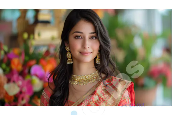 Elegant Woman in Traditional Indian Attire 1
