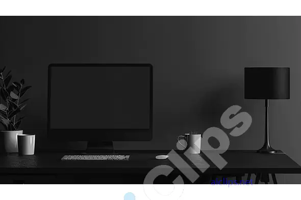 Minimalist Black Workspace
