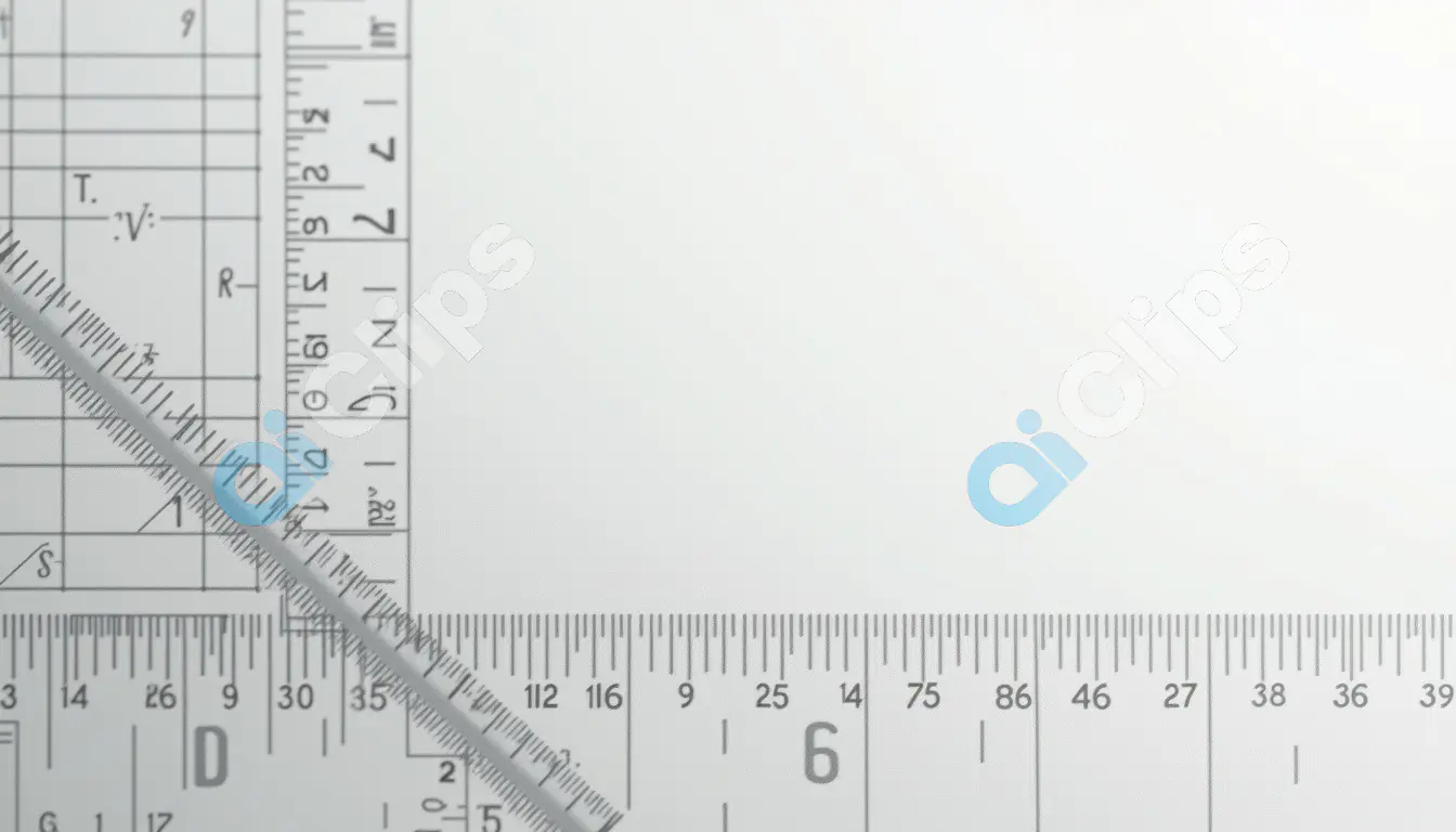 Overlapping Precision Rulers on Light Background