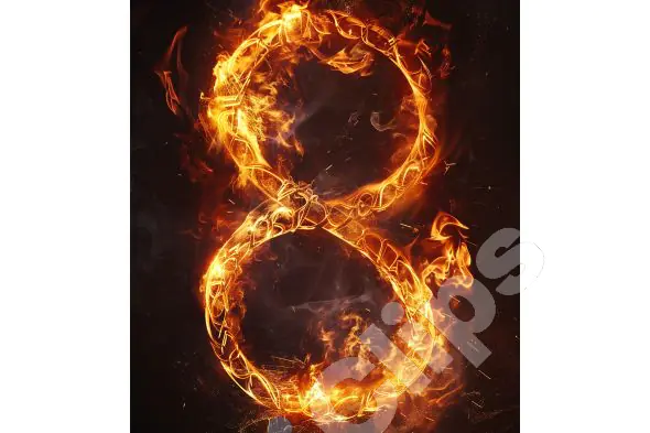 Fiery Infinity Symbol