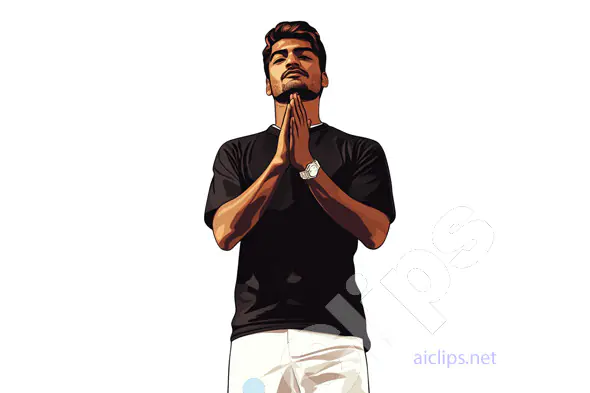 Man in Prayer Pose