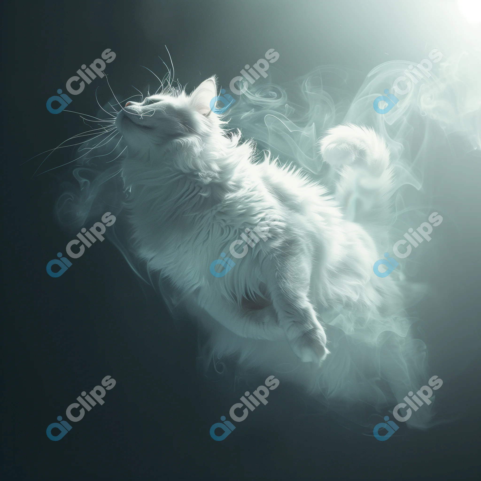 Ethereal White Cat
