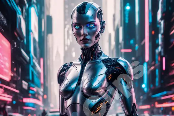 Futuristic Female Cyborg