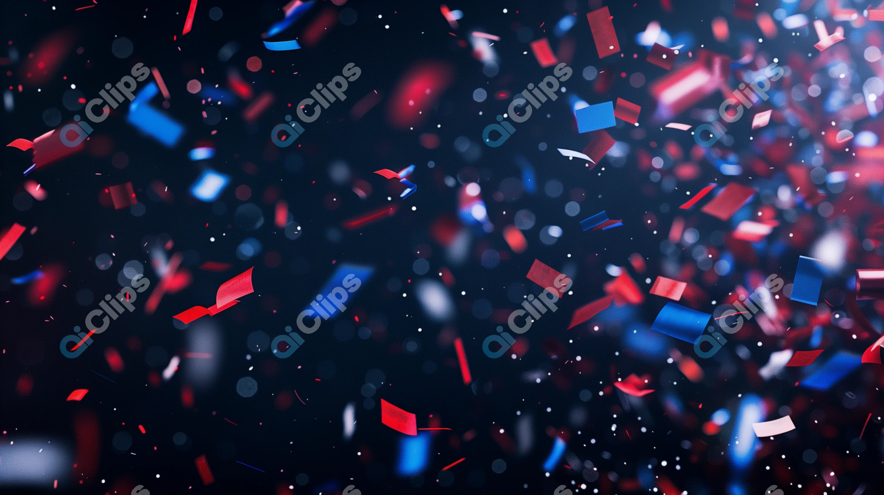Red and Blue Confetti Explosion