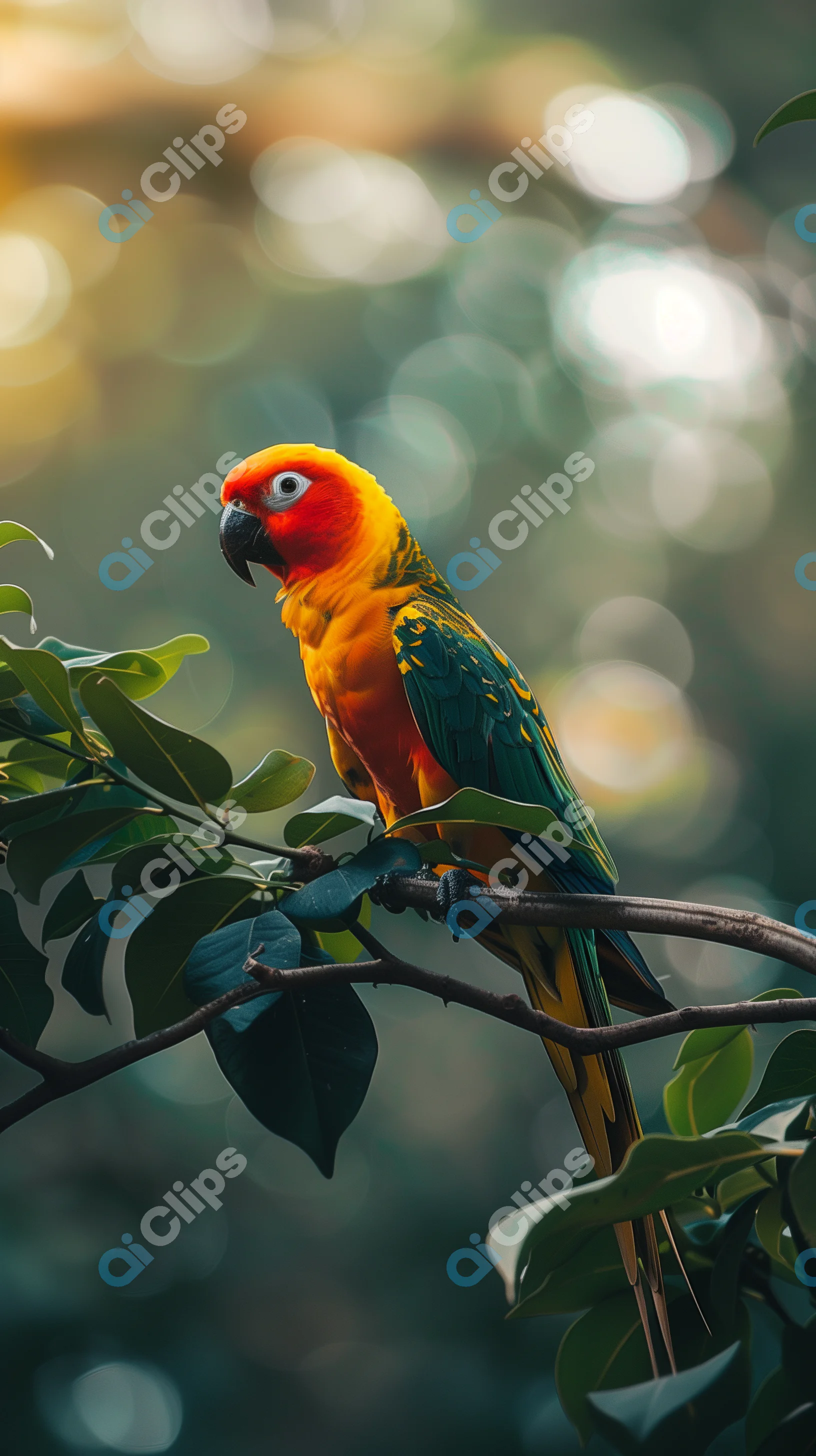 Vibrant Parrot on Branch