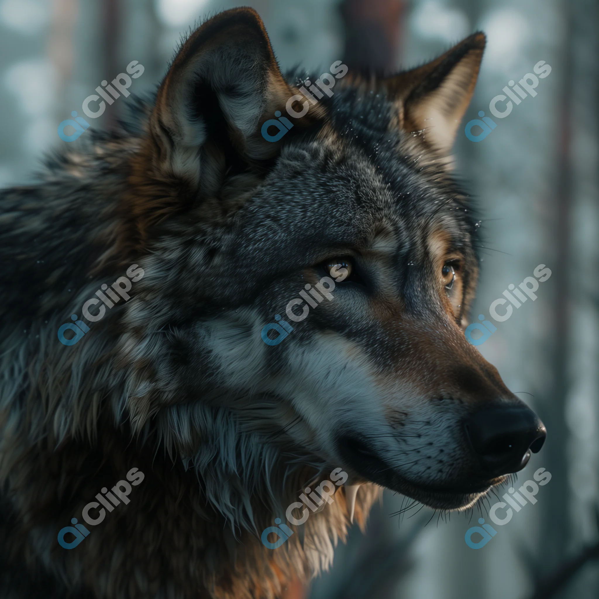 Majestic Wolf Portrait