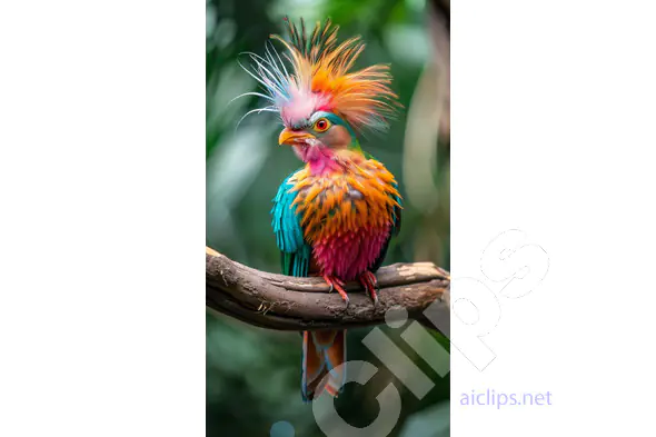 Exotic Multicolored Bird