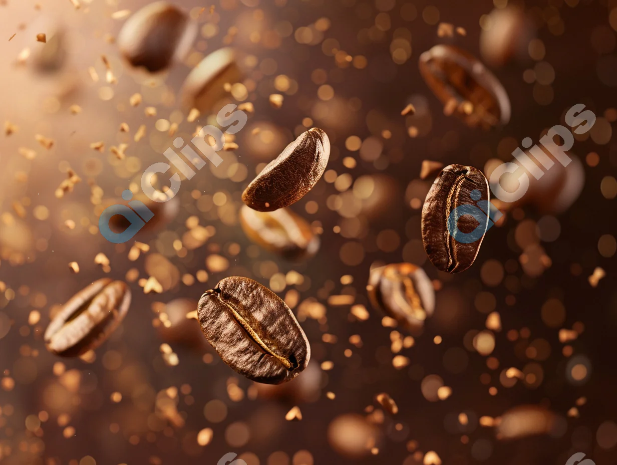 Floating Coffee Beans