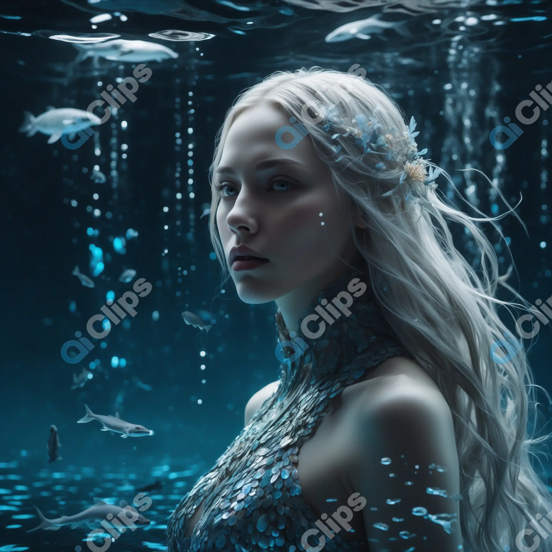 Enigmatic Underwater Nymph